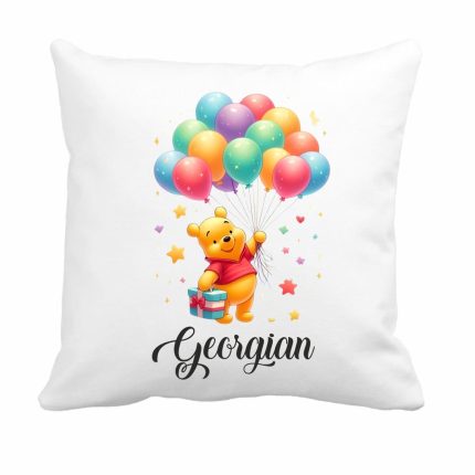 Perna personalizata cu nume, Gradinita, Winnie the Pooh, 40x40 cm, PGR069