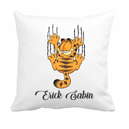 Perna personalizata cu nume, Gradinita, Garfield, 40x40 cm, PGR072