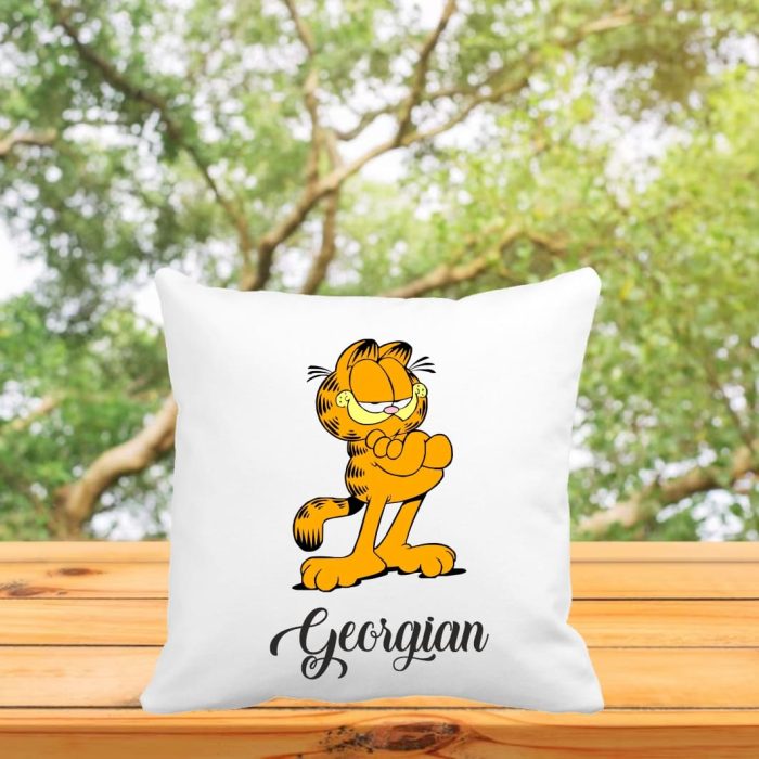 Perna personalizata cu nume, Gradinita, Garfield, 40x40 cm, PGR075 - imagine 3
