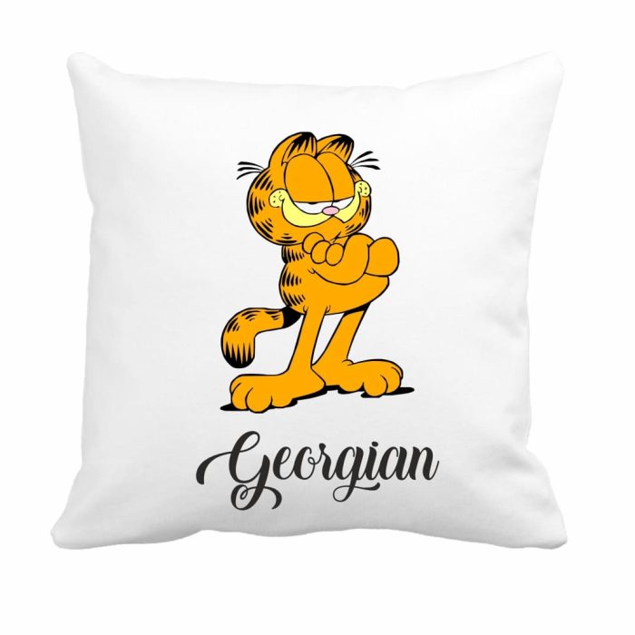 Perna personalizata cu nume, Gradinita, Garfield, 40x40 cm, PGR075 - imagine 1