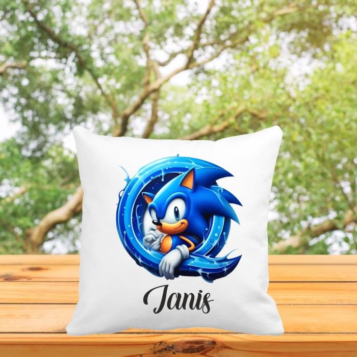 Perna personalizata cu nume, Gradinita, Sonic, 40x40 cm, PGR084 - imagine 3