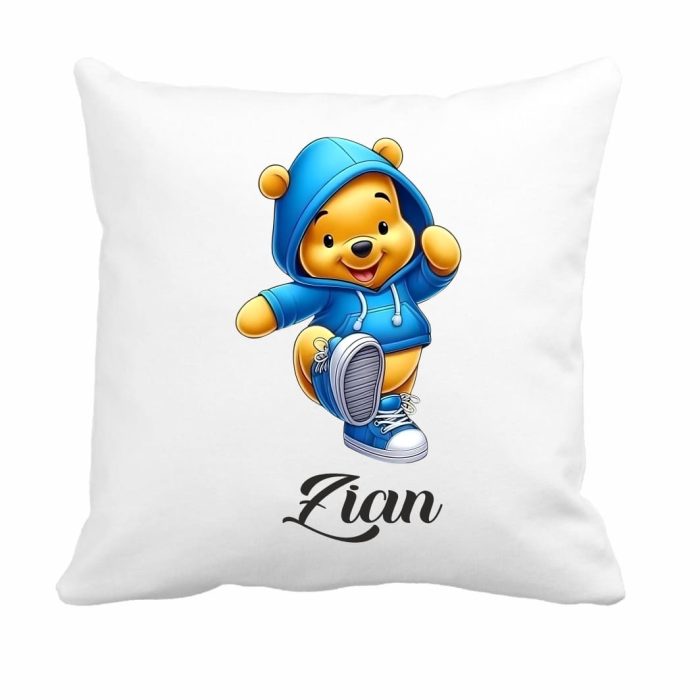 Perna personalizata cu nume, Gradinita, Winnie The Pooh, 40x40 cm, PGR107 - imagine 1
