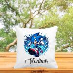 Perna personalizata cu nume, Gradinita, Sonic, 40x40 cm, PGR108 - imagine 3