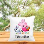 Perna personalizata cu nume, Peppa Pig, 40x40 cm, PGR112 - imagine 3