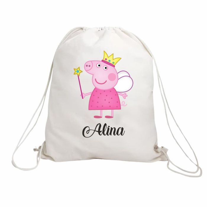 Rucsac personalizat cu nume, Gradinita, Peppa Pig, 43x34 cm, RGR056 - imagine 1