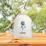 Rucsac personalizat cu nume, Gradinita, Strumf, 43x34 cm, RGR057 - imagine 3