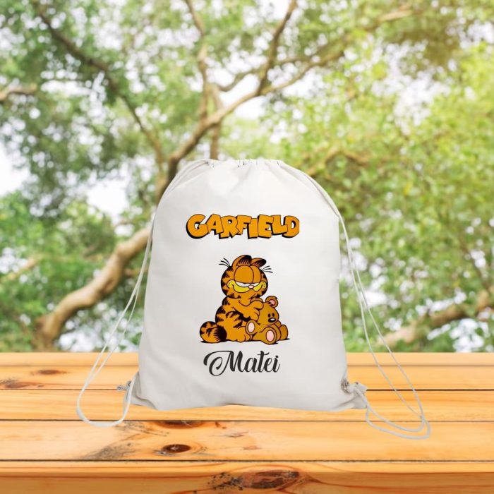 Rucsac personalizat cu nume, Gradinita, Garfield, 43x34 cm, RGR060 - imagine 3