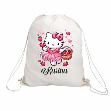 Rucsac personalizat cu nume, Gradinita, Hello Kitty, 43x34 cm, RGR063