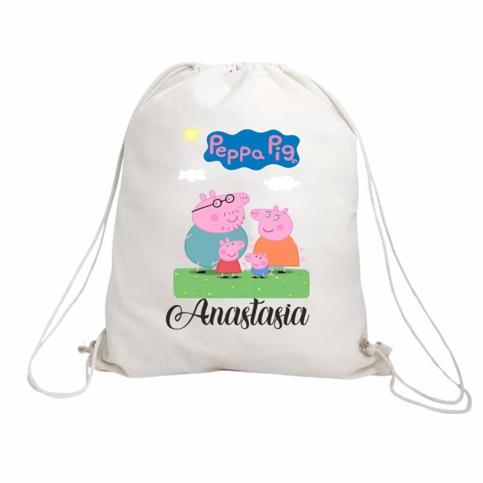 Rucsac personalizat cu nume, Gradinita, Peppa Pig, 43x34 cm, RGR064 - imagine 1