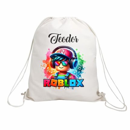 Rucsac personalizat cu nume, Gradinita, Roblox, 43x34 cm, RGR065