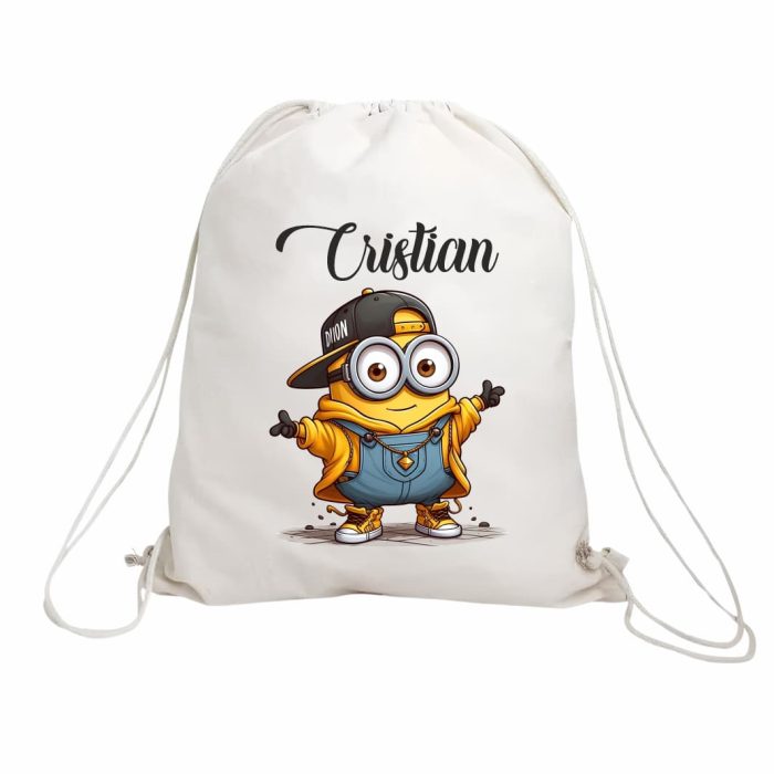 Rucsac personalizat cu nume, Gradinita, Minioni, 43x34 cm, RGR078 - imagine 1