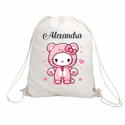 Rucsac personalizat cu nume, Gradinita, Hello Kitty, 43x34 cm, RGR079