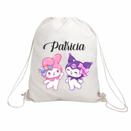 Rucsac personalizat cu nume, Gradinita, Kuromi, My Melody, 43x34 cm, RGR093