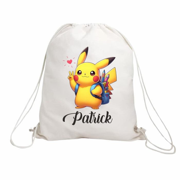 Rucsac personalizat cu nume, Gradinita, Pikachu, Pokemon, 43x34 cm, RGR094 - imagine 1