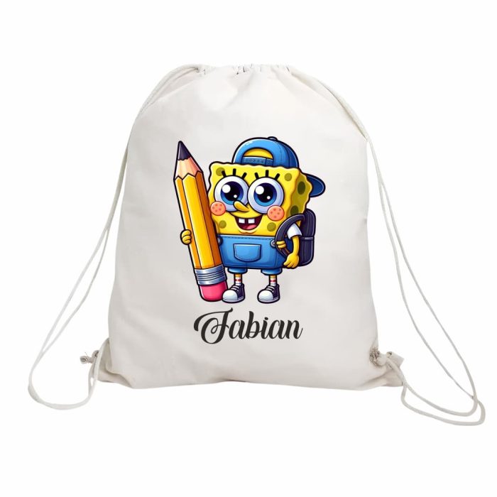 Rucsac personalizat cu nume, Gradinita, SpongeBob, 43x34 cm, RGR106 - imagine 1