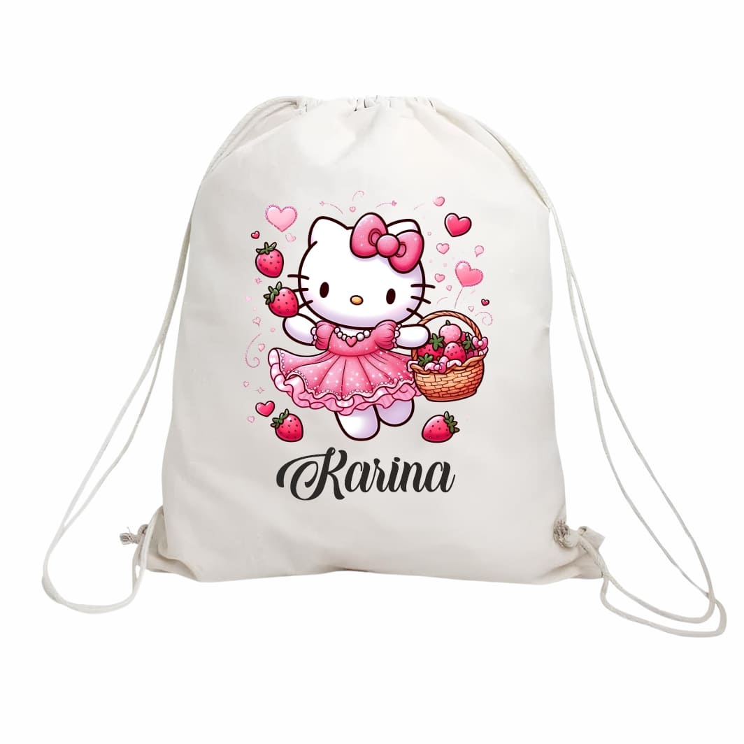 rucsac copii personalizat hello kitty capsuni