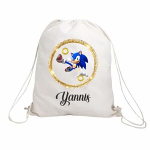 rucsac copii personalizat sonic cercuri aurii fata