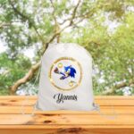 rucsac copii personalizat sonic cercuri aurii decorat