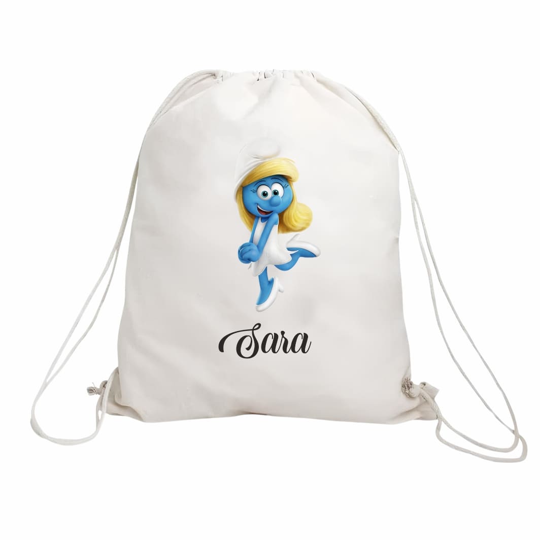 rucsac copii personalizat strumfita albastra