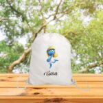 rucsac copii personalizat strumfita albastra