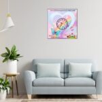 Ceas baza licheni, personalizat pentru Educatoare , Lemn, 40x40cm, CSMUV018 - imagine 3