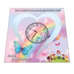 Ceas baza licheni, personalizat pentru Educatoare , Lemn, 40x40cm, CSMUV018 - imagine 2