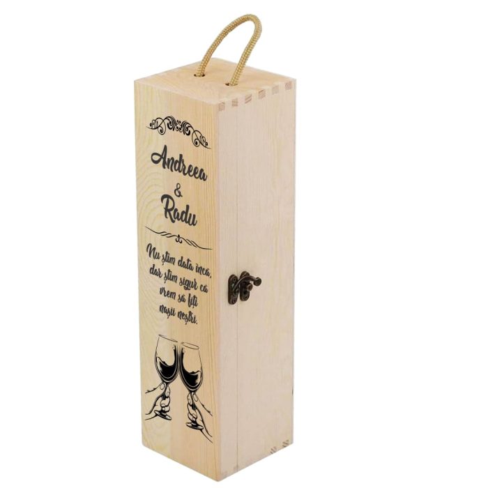 Cutie de vin, Cerere Nasi, Personalizata, 35x10 cm, CTVN012 - imagine 1