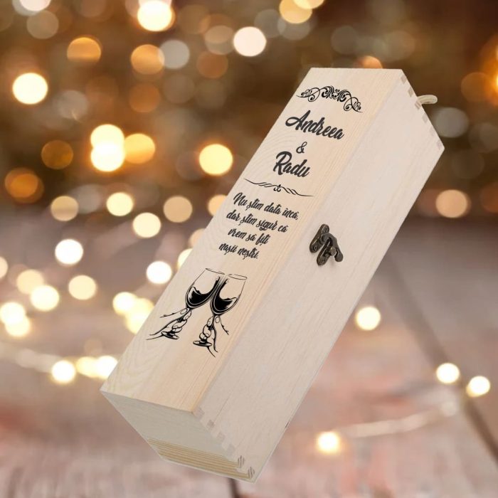 Cutie de vin, Cerere Nasi, Personalizata, 35x10 cm, CTVN012 - imagine 5