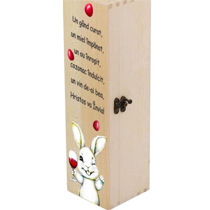 Cutie de vin, Paste, Lemn, 35x10x10 cm, CVP006 - imagine 2