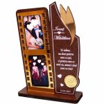 Decoratiune Cadou, Personalizata, Nunta, Lemn, 26x18cm, DCCUV001 - imagine 3