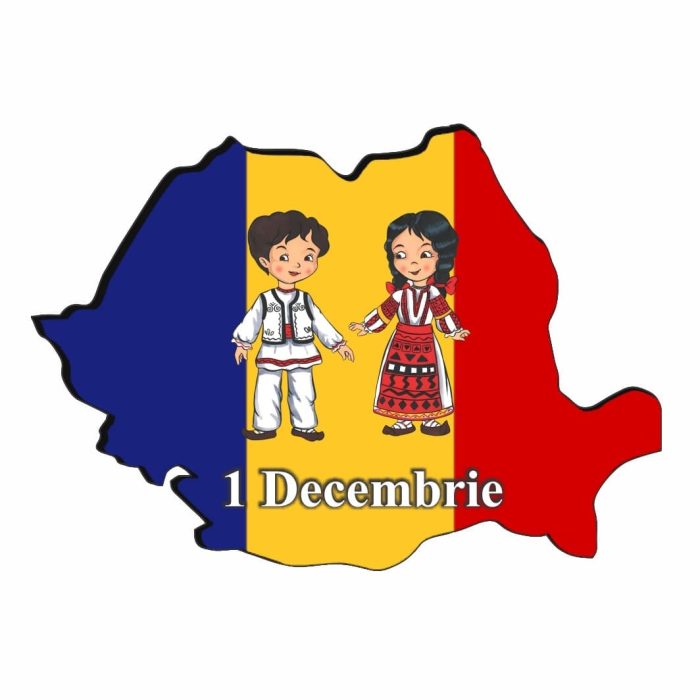 Insigna Lemn, 1 Decembrie, 7x5cm, ITUV001 - imagine 1