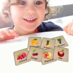 Set 14 Carduri Stimulare Vizuala, Educative,  Lemn, 11x11cm, JMC001 - imagine 5