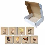 Set 16 Carduri Stimulare Vizuala, Lemn, 11x11cm, JMC003 - imagine 4