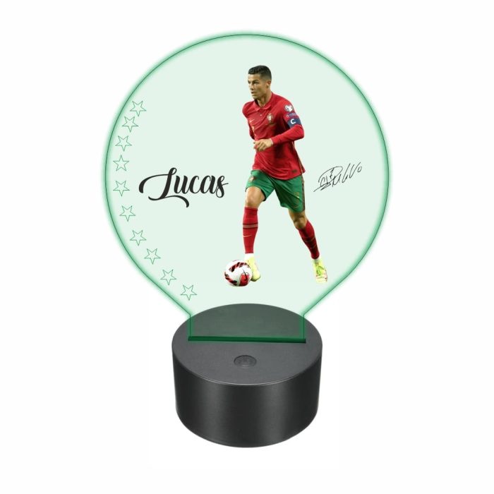 Lampa 3D personalizata, model Ronaldo, multicolor, 22x18 cm, LDUV029 - imagine 1