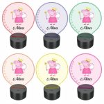 Lampa 3D personalizata, model Peppa Pig, multicolor, 22x18 cm, LDUV032 - imagine 2