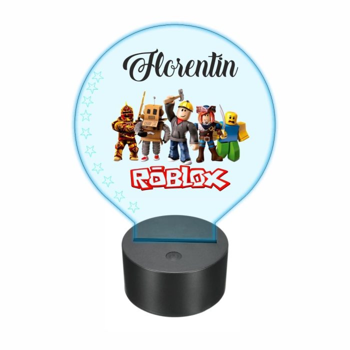 Lampa 3D personalizata, model Roblox, multicolor, 22x18 cm, LDUV037 - imagine 1