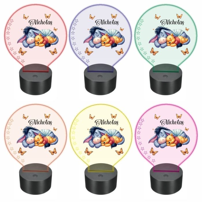 Lampa 3D personalizata, model Winnie the Pooh, multicolor, 22x18 cm, LDUV040 - imagine 2
