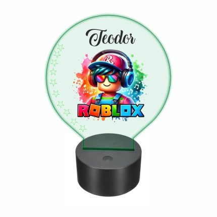 Lampa 3D personalizata, model Roblox, multicolor, 22x18 cm, LDUV043