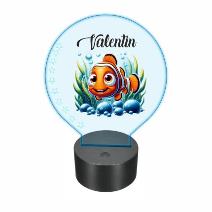 Lampa 3D personalizata, model Nemo, multicolor, 22x18 cm, LDUV044