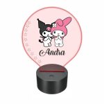 Lampa 3D personalizata, model Kuromi, My Melody, multicolor, 22x18 cm, LDUV046 - imagine 5