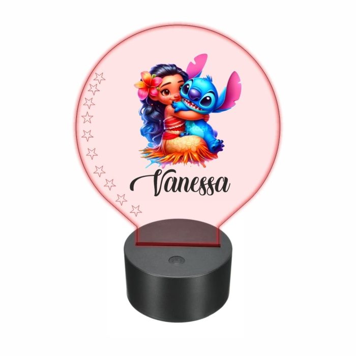 Lampa 3D personalizata, model Stitch, multicolor, 22x18 cm, LDUV051 - imagine 5