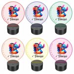 Lampa 3D personalizata, model Stitch, multicolor, 22x18 cm, LDUV051 - imagine 2