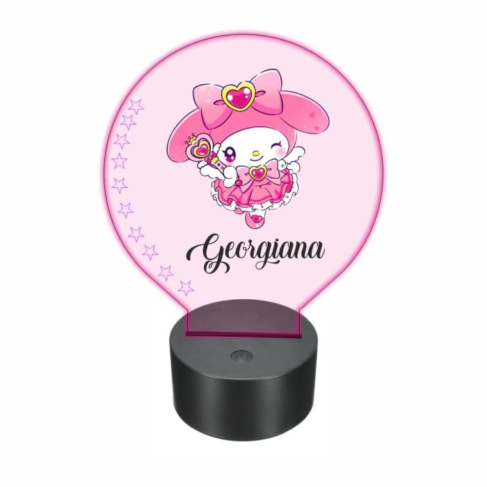 Lampa 3D personalizata, model My Melody, multicolor, 22x18 cm, LDUV053 - imagine 1