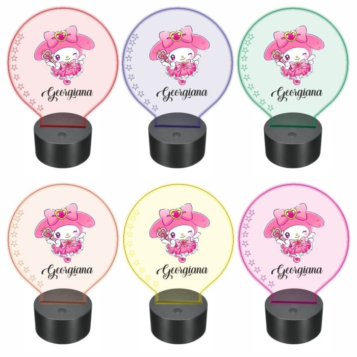 Lampa 3D personalizata, model My Melody, multicolor, 22x18 cm, LDUV053 - imagine 2