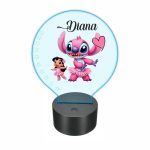 Lampa 3D personalizata, model Stitch, multicolor, 22x18 cm, LDUV054 - imagine 5