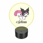 Lampa 3D personalizata, model Kuromi, My Melody, multicolor, 22x18 cm, LDUV061 - imagine 5