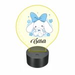Lampa 3D personalizata, model Cinnamoroll, multicolor, 22x18 cm, LDUV062