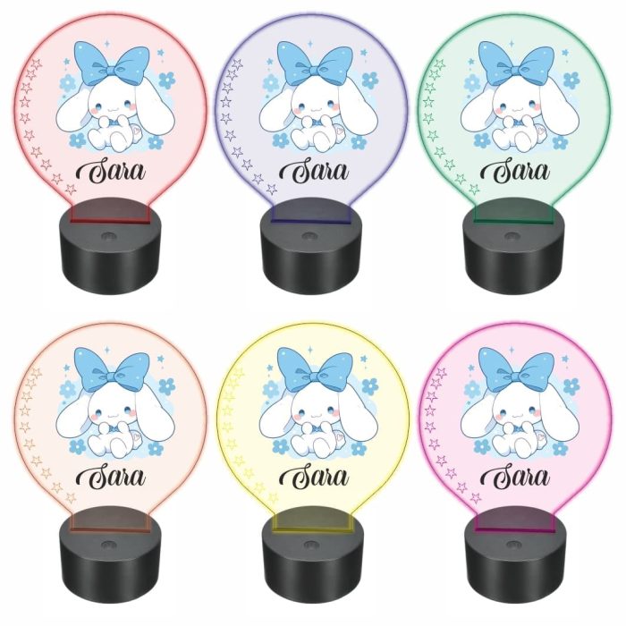 Lampa 3D personalizata, model Cinnamoroll, multicolor, 22x18 cm, LDUV062 - imagine 2
