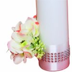 Set Lumanari, Nunta de Argint, Personalizate, 2 Bucati, Argintiu, Alb, 35 cm, LN027 - imagine 2