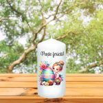 Lumanare Decorativa, Paste, Alb, 14x7 cm, LPS006 - imagine 3